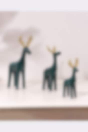 Emerald Green Modern Ceramic Deer Figurines (Set of 3) by Order Happiness at Pernia's Pop Up Shop