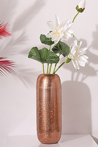 Copper Decorative Round Flower Vase by Order Happiness