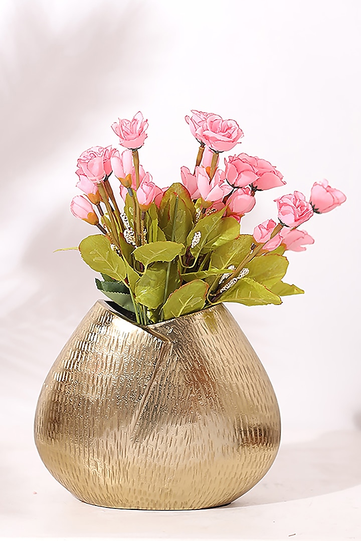 Gold Decorative Flower Vase by Order Happiness