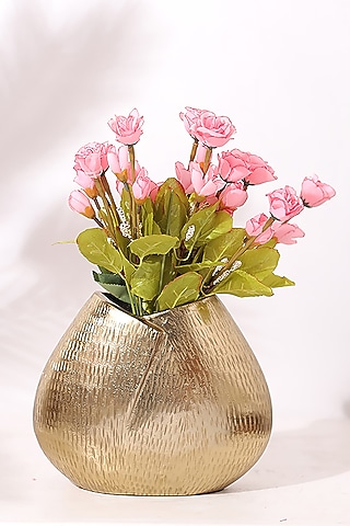 Gold Decorative Flower Vase by Order Happiness