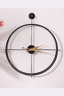 Black & Gold Single-Rim Wall Clock by Order Happiness at Pernia's Pop ...