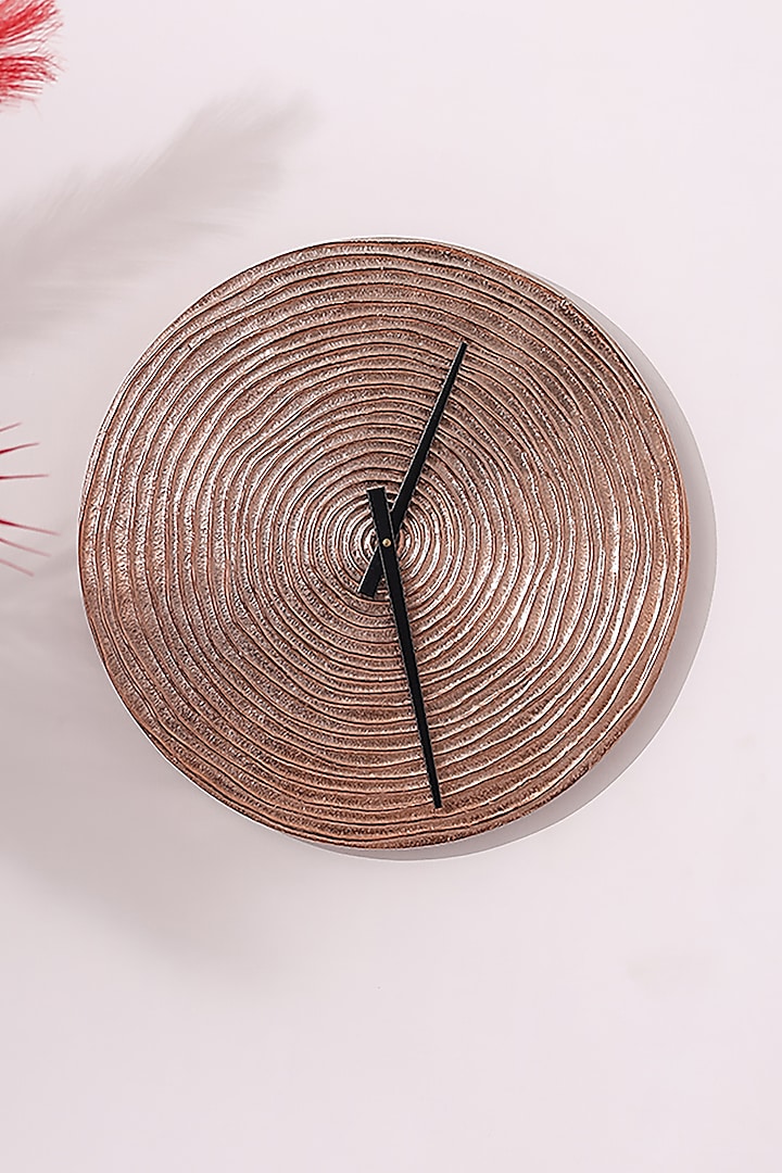 Copper Round Wall Clock by Order Happiness