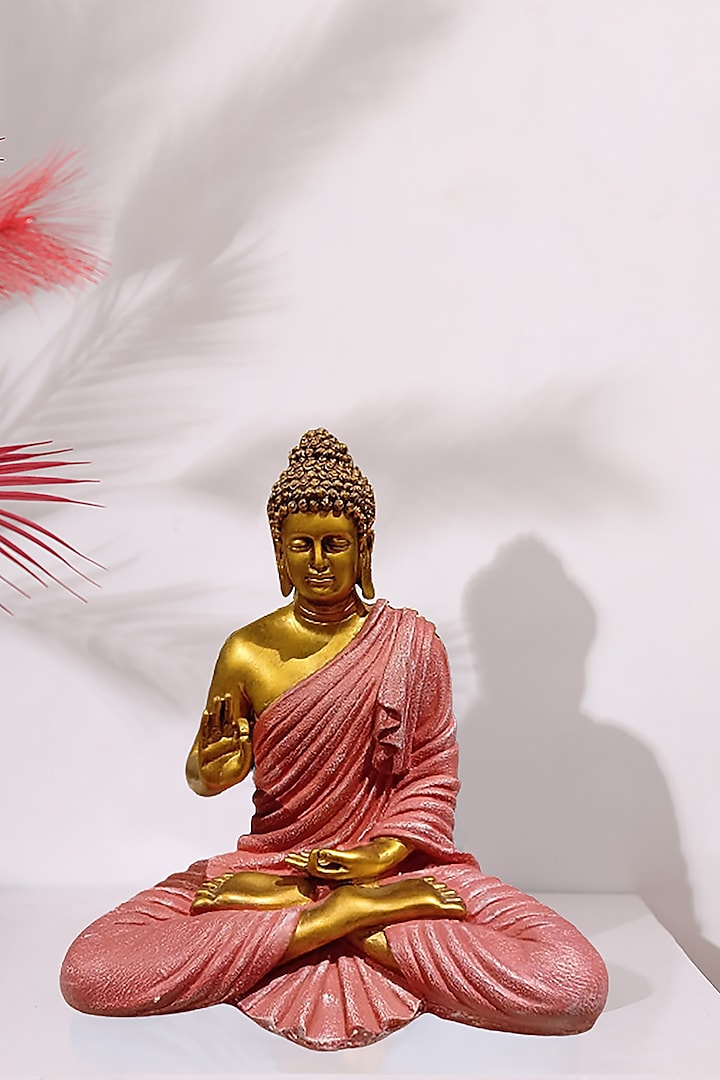 Gold & Pink Polyresin Lord Buddha Sculpture by Order Happiness at Pernia's Pop Up Shop