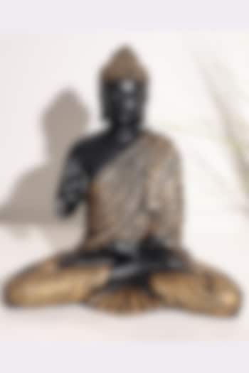 Black & Gold Lord Buddha Sculpture by Order Happiness