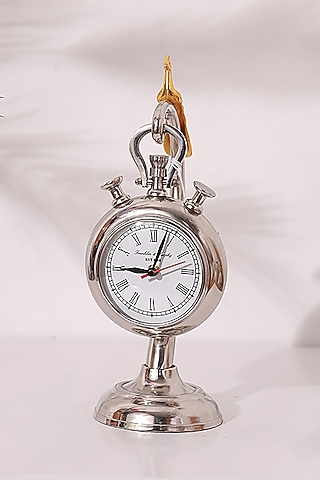 Silver Metal Decorative Small Clock by Order Happiness