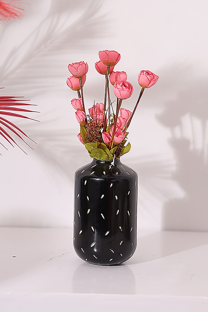 Black Ceramic Black Vase by Order Happiness