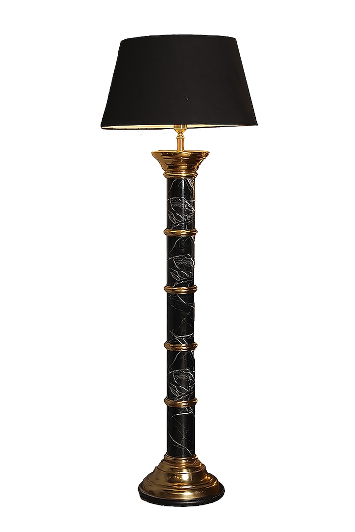 Black Metal Cylindrical Floor Lamp Design by Order Happiness at Pernia