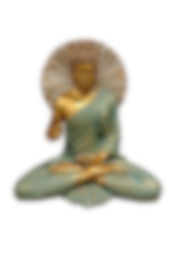 Green Polyresin Buddha Idol by Order Happiness