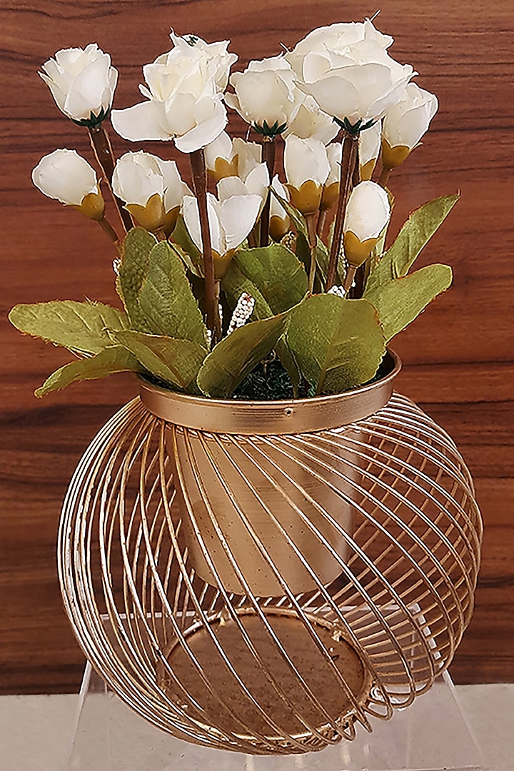 Gold Metal Planter by Order Happiness