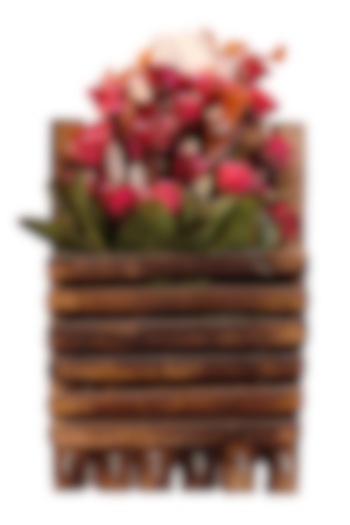 Brown Wooden Planter by Order Happiness