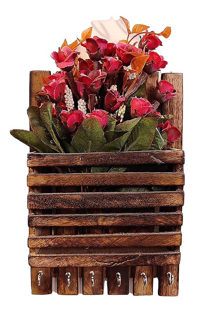 Brown Wooden Planter by Order Happiness