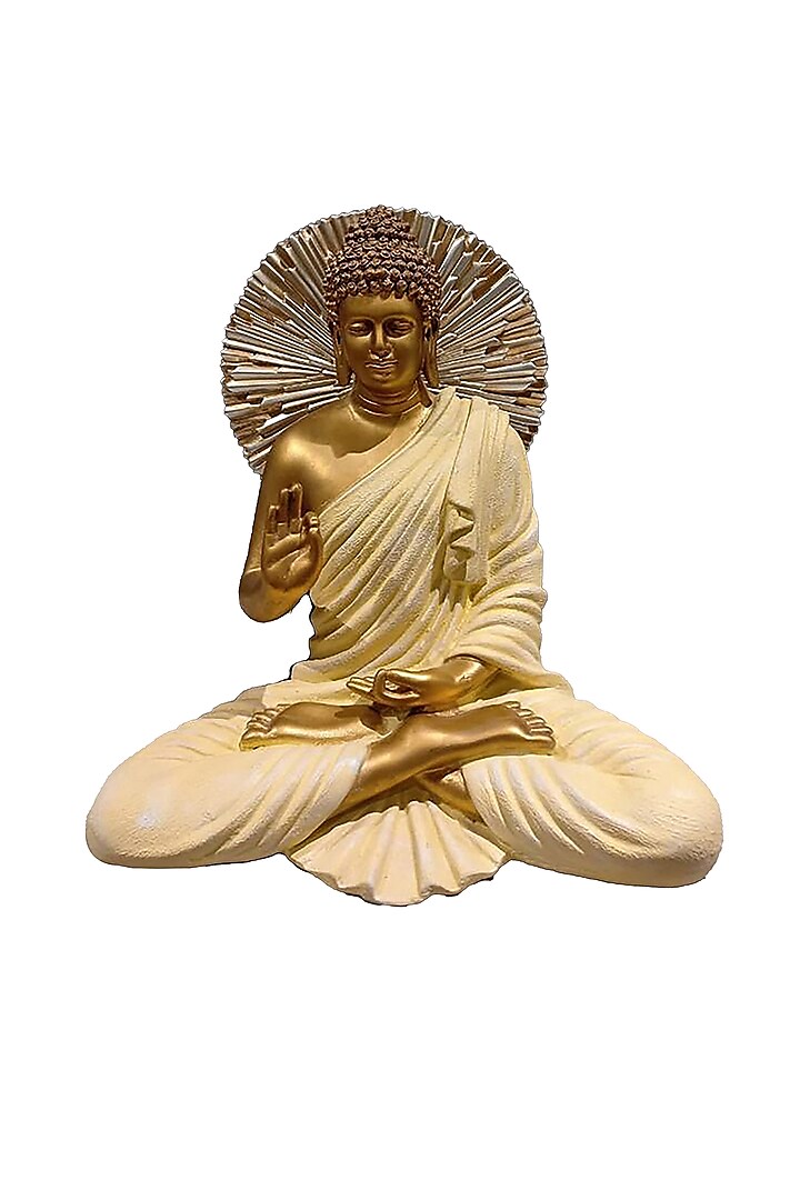 Cream Polyresin Buddha Idol by Order Happiness