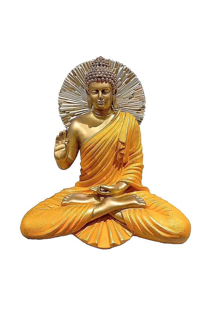 Yellow Polyresin Buddha Idol by Order Happiness