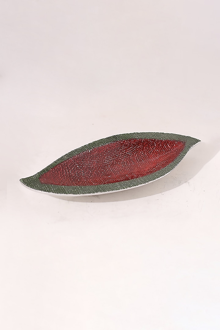 Red Leaf-Shaped Platter by Order Happiness
