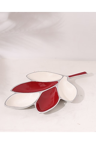 Red & White Serving Platter by Order Happiness