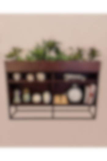 Brown Wooden & Metal Book Holder by Order Happiness at Pernia's Pop Up Shop