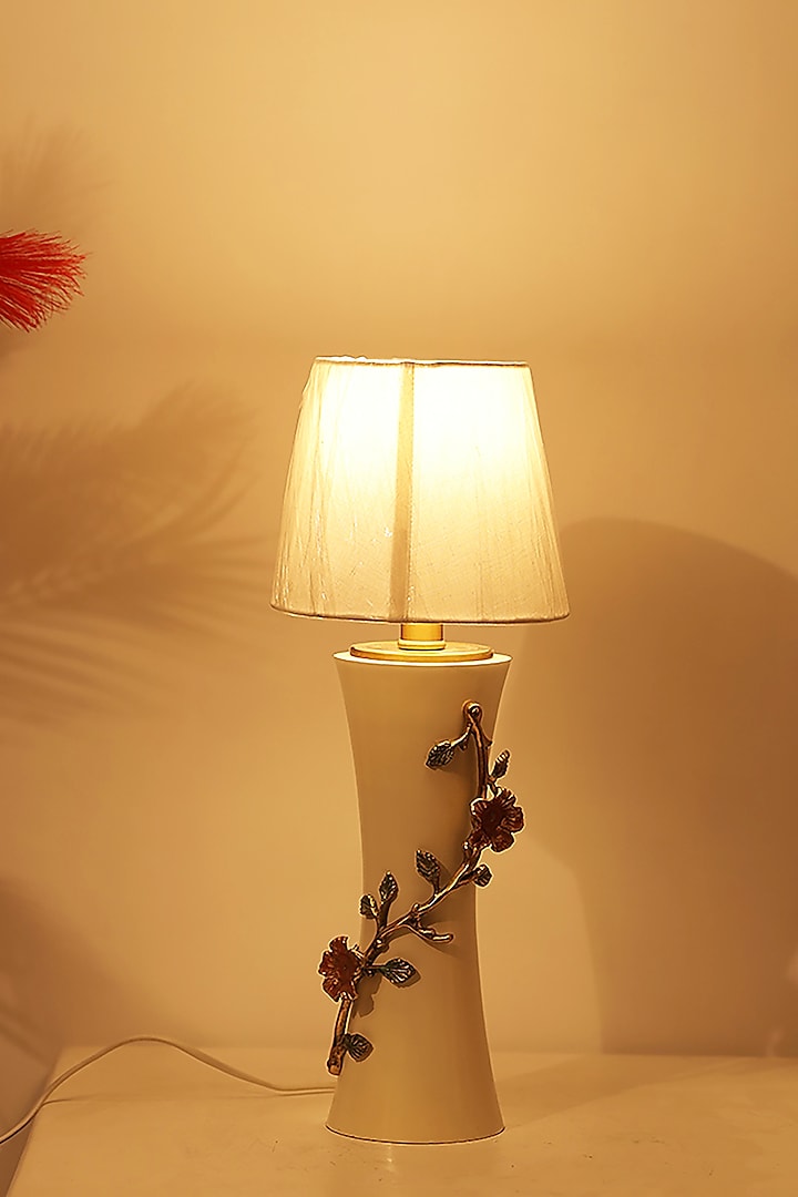 White Metal Table Lamp by Order Happiness