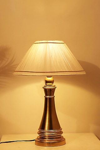 Gold & Ivory Metal Lamp by Order Happiness
