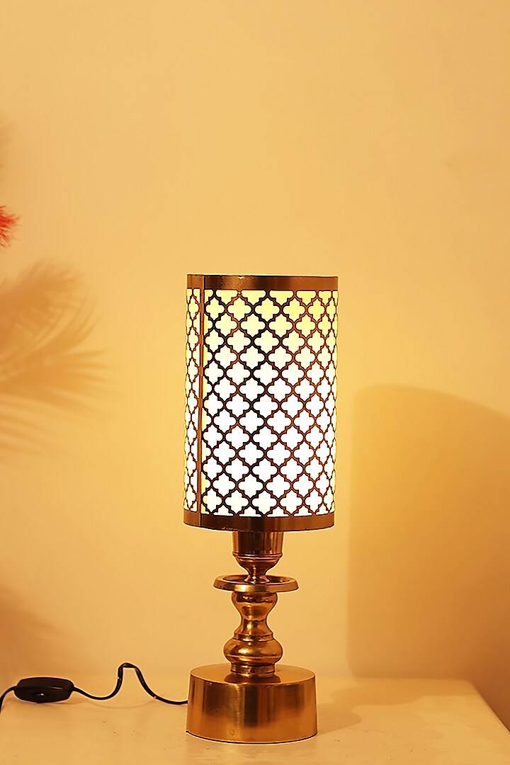 Gold Metal Lamp In Metal by Order Happiness