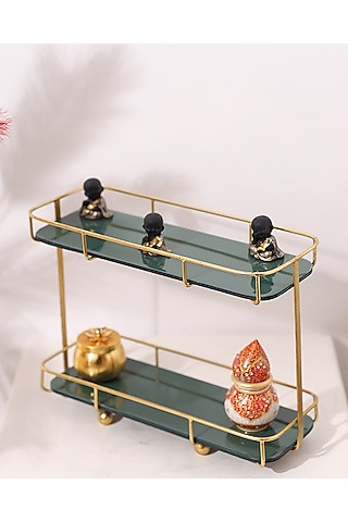 Green & Gold Metal Cake Stand by Order Happiness