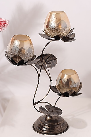 Black Metal Candle Holder by Order Happiness