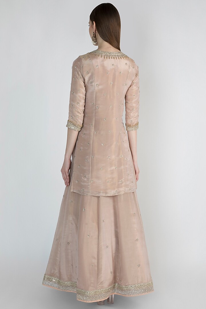 Blush Pink Embroidered Wedding Lehenga Set by Himani And Anjali Shah at Pernia's Pop Up Shop