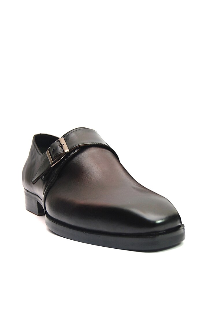 Wine Leather Handmade Monk Shoes by Harper Woods at Pernia's Pop Up Shop
