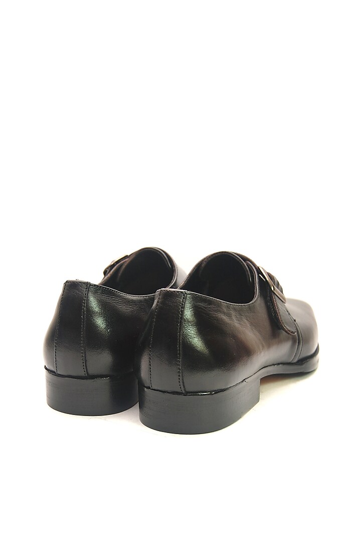 Wine Leather Handmade Monk Shoes by Harper Woods at Pernia's Pop Up Shop