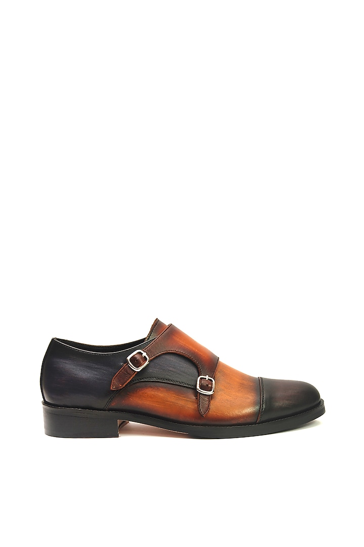 Multi-Colored Leather Handmade Monk Shoes by Harper Woods at Pernia's Pop Up Shop