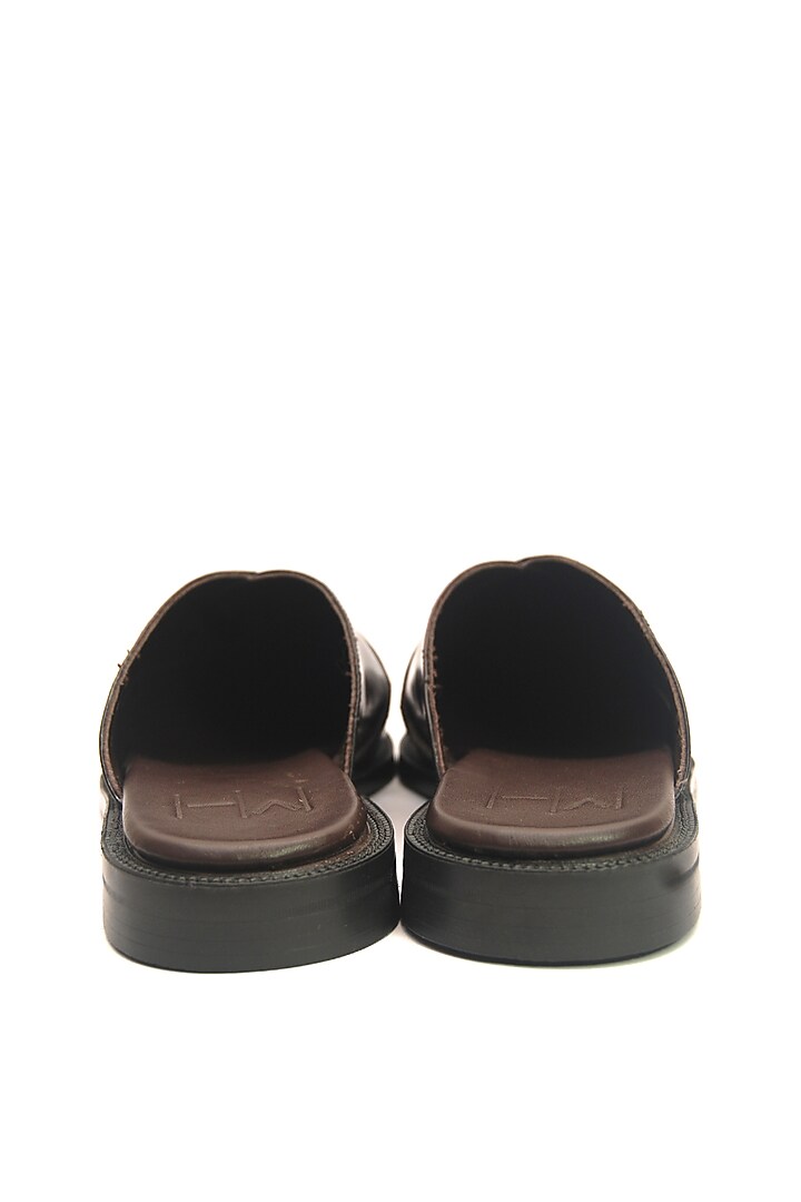 Burgundy Leather Handmade Mule Shoes by Harper Woods at Pernia's Pop Up Shop