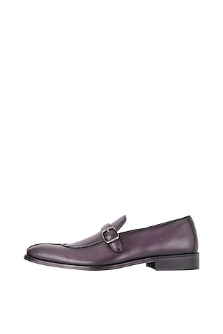 Purple Hand Painted Loafer Shoes by Harper Woods