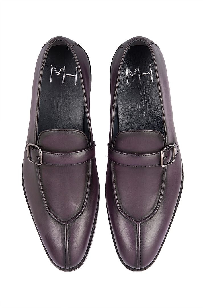 Purple Hand Painted Loafer Shoes by Harper Woods at Pernia's Pop Up Shop