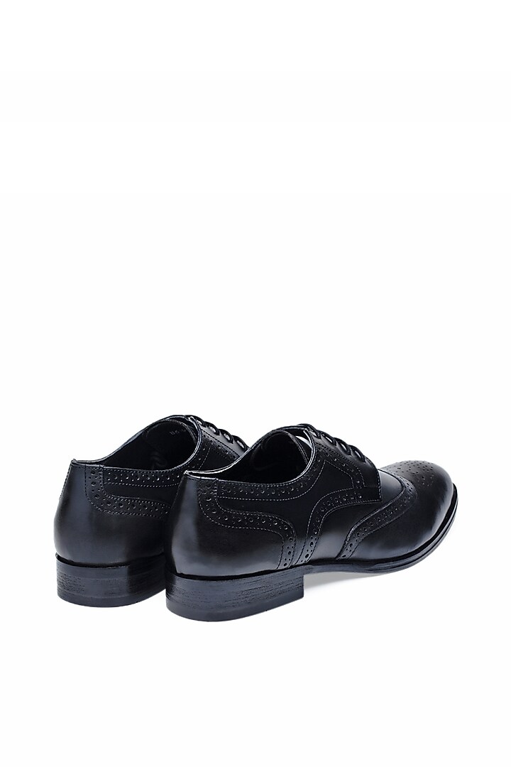 River Island Wide Fit Lace Up Brogue Derby Shoes Black atelieryuwa