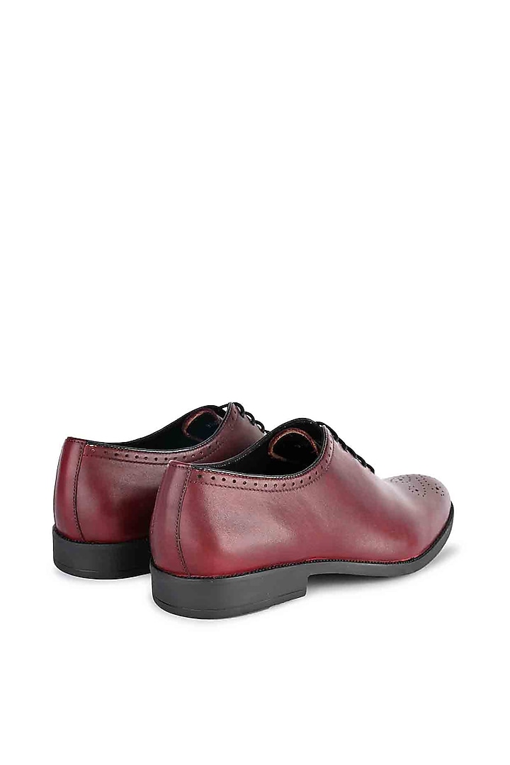 Burgundy Leather Oxford Shoes by Harper Woods at Pernia's Pop Up Shop