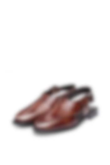 Tan Leather Peshawari Sandals by Harper Woods