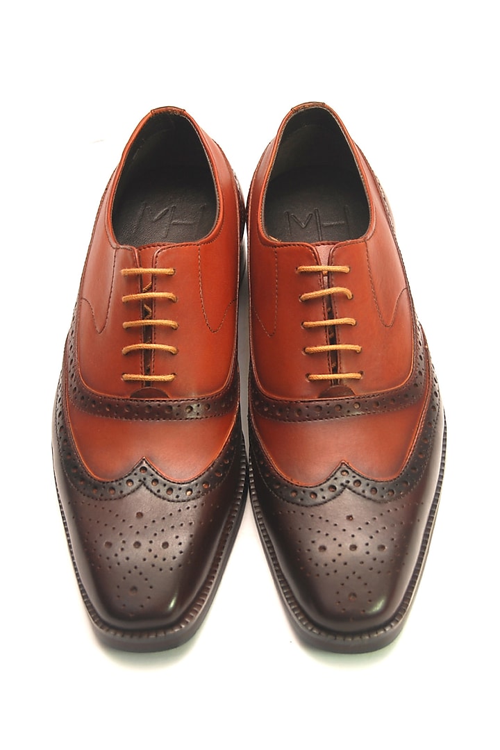 Tan Leather Handmade Oxford Shoes by Harper Woods