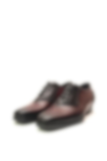 Burgundy Leather Handmade Oxford Shoes by Harper Woods at Pernia's Pop Up Shop