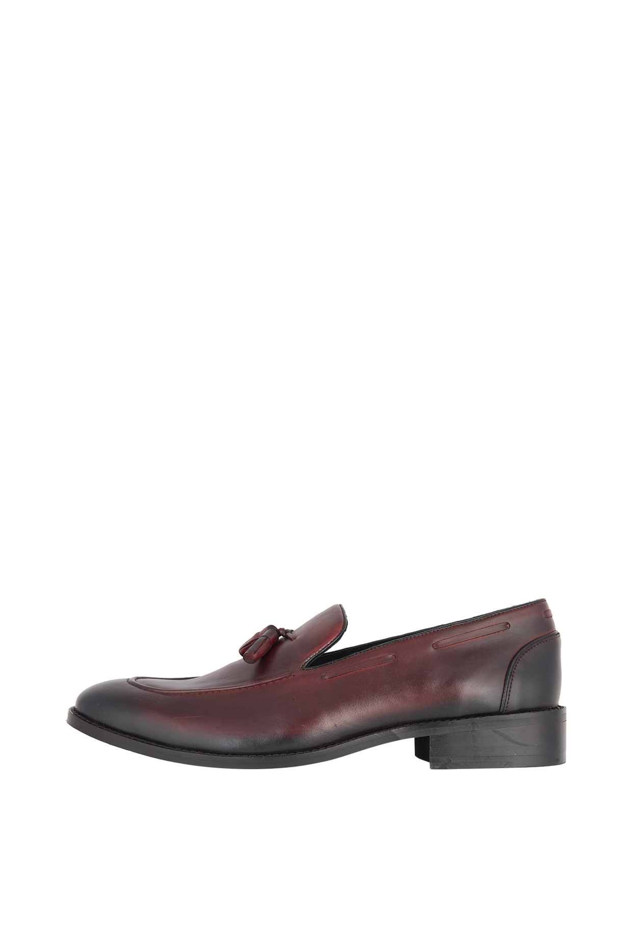 Red Hand Painted Tassel Loafers by Harper Woods