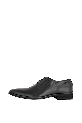 Black Hand Painted Oxford Shoes by Harper Woods