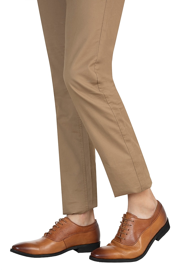 Tan Printed Formal Shoes by Harper Woods at Pernia's Pop Up Shop