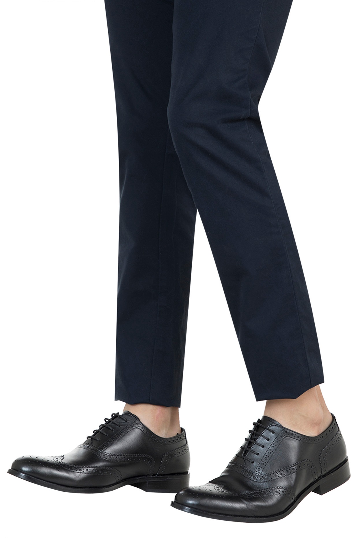 Black Printed Classic Wingtip Brogue 