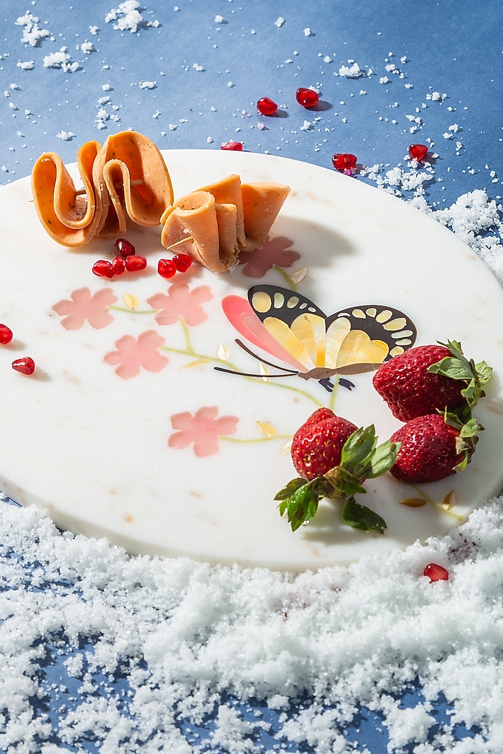 White Italian Marble Serving Platter by Home Couture Collective at Pernia's Pop Up Shop