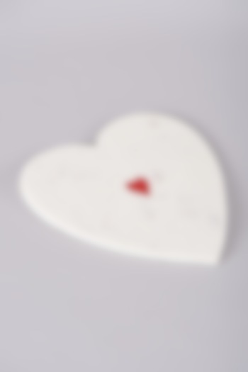 White Alabaster Heart-Shaped Platter by Home Couture Collective