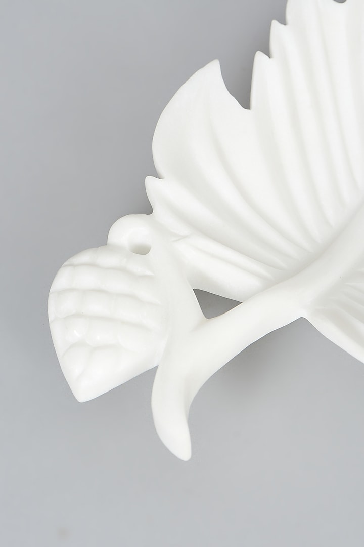 White Marble Leaf Platter by Home Couture Collective at Pernia's Pop Up Shop