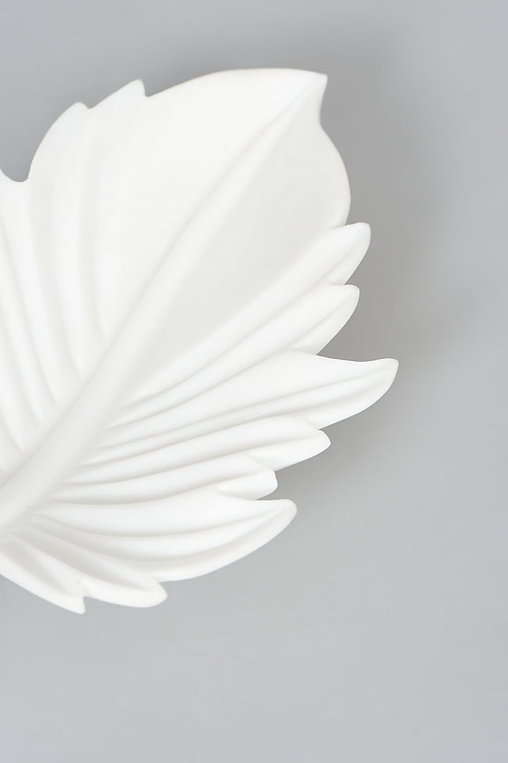 White Marble Leaf Platter by Home Couture Collective at Pernia's Pop Up Shop