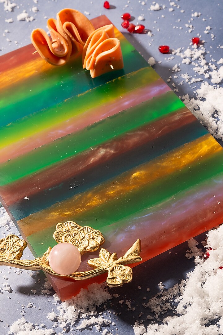 Multi-Colored Resin Decorative Platter by Home Couture Collective at Pernia's Pop Up Shop