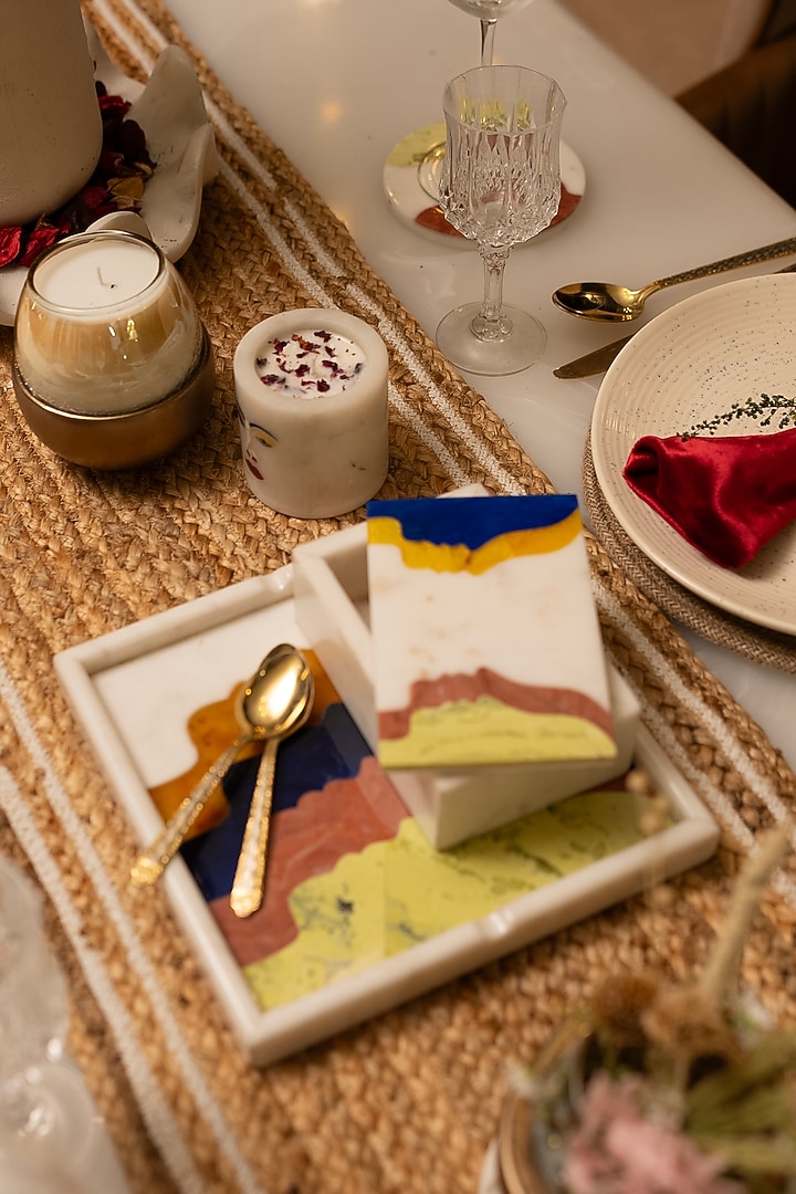 White Marble Box With Lid by Home Couture Collective at Pernia's Pop Up Shop