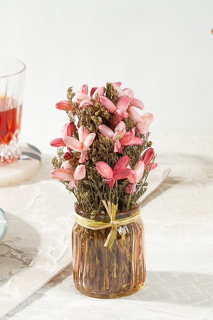 Pink Fluted Glass Vase by Home Couture Collective at Pernia's Pop Up Shop