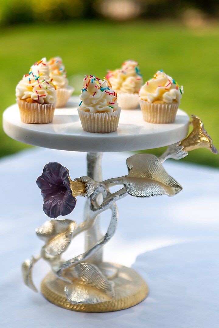 White Indian Stone Dessert Stand by Home Couture Collective at Pernia's Pop Up Shop