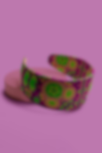 Purple & Green Disney Minnie Printed Flat Headband by Hair Drama Company